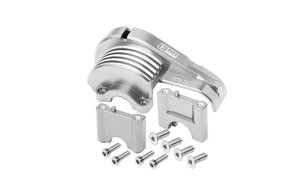 Aluminum 7075-T6 Main Gear Cover for Traxxas 1/8 4WD Sledge Monster Truck 95076-4 - 11Pc Set Silver