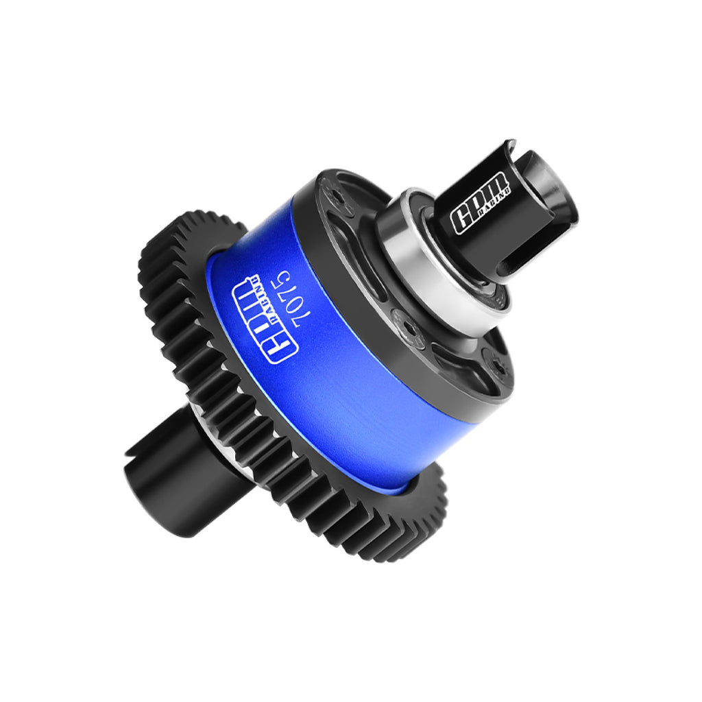 20Crmnti Steel + 7075 Alloy 46T Center Complete Differential For Traxxas 1/8 4WD Sledge Monster Truck 95076-4 Upgrades - Blue
