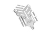 Aluminum 7075-T6 Front Chassis Protection Plate for Traxxas 1/8 4WD Sledge Monster Truck 95076-4 - 8Pc Set Silver