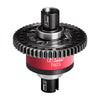 20CrMnTi Steel + 7075 Alloy 51T Center Complete Differential For Traxxas 1/8 4WD Sledge Monster Truck 95076-4 Upgrades - Red