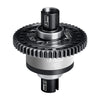 Steel + Aluminum 7075 Alloy 52T Center Complete Differential Set For Traxxas 1/8 4WD Sledge Monster Truck 95076-4 Upgrades - Silver