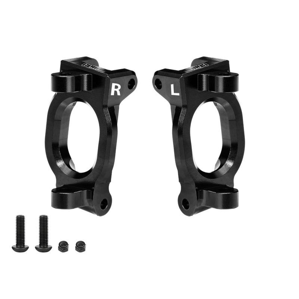 Aluminum 7075 Alloy Steering C-Hub For 1/8 YIKONG YK7081 TB8 / YK8081 DF8 4WD Short Course Truck Upgrades - Black
