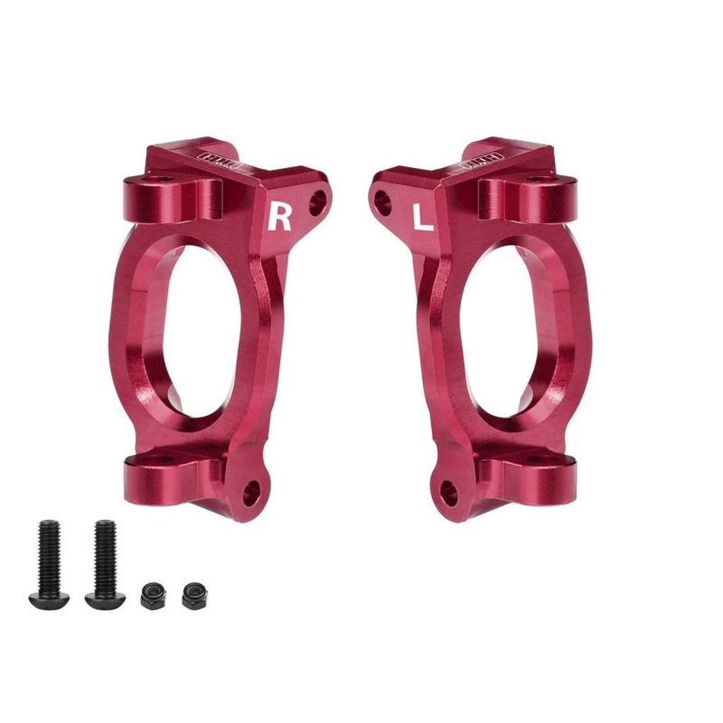 Aluminum 7075 Alloy Steering C-Hub For 1/8 YIKONG YK7081 TB8 / YK8081 DF8 4WD Short Course Truck Upgrades - Red