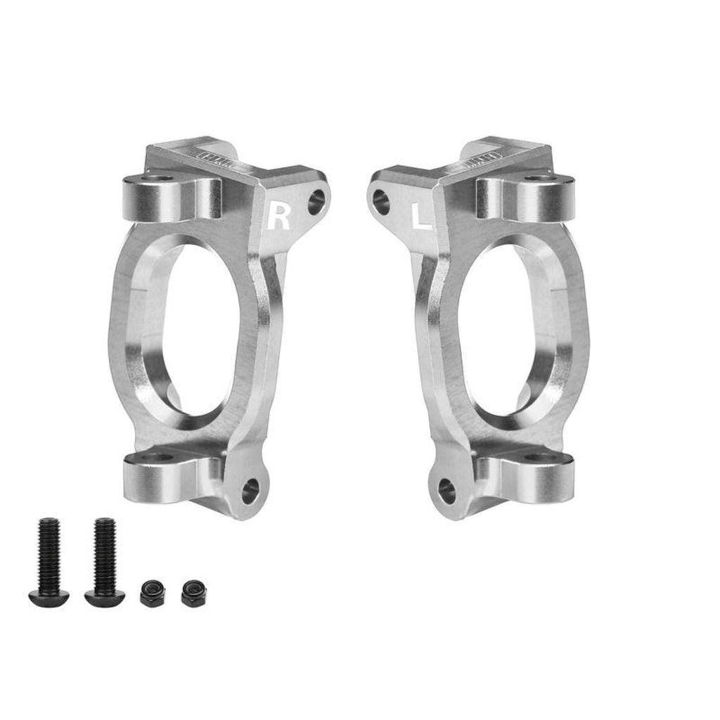 Aluminum 7075 Alloy Steering C-Hub For 1/8 YIKONG YK7081 TB8 / YK8081 DF8 4WD Short Course Truck Upgrades - Silver