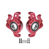 Aluminum 7075-T6 Alloy Steering Knuckle (Larger Bearings) For 1/8 YIKONG YK7081 TB8 4WD Desert Truck Upgrades - Red