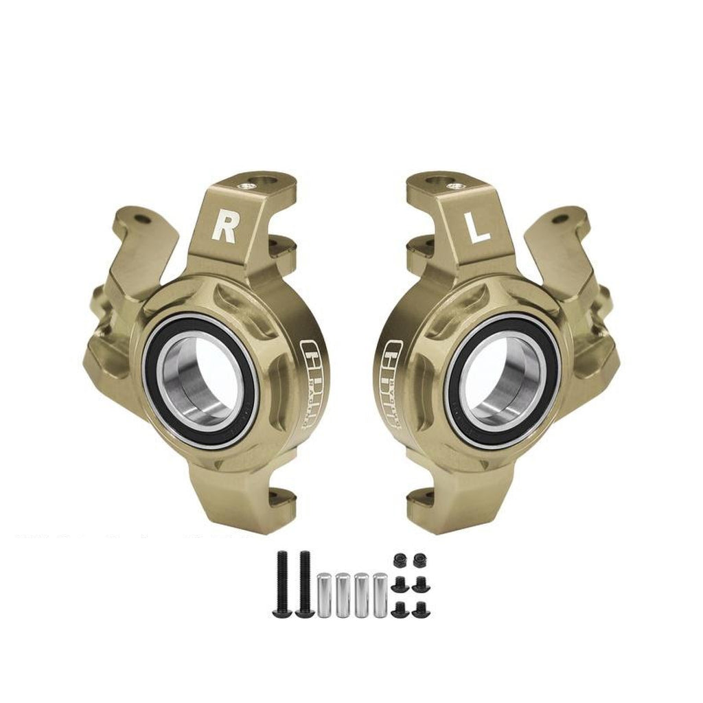 Aluminum 7075-T6 Alloy Steering Knuckle (Larger Bearings) For 1/8 YIKONG YK7081 TB8 4WD Desert Truck Upgrades - Titanium