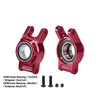 Aluminum 7075-T6 Alloy Rear Hub (Larger Bearings) For 1/8 YIKONG YK7081 TB8 / YK8081 DF8 4WD Short Course Truck Upgrades - Red