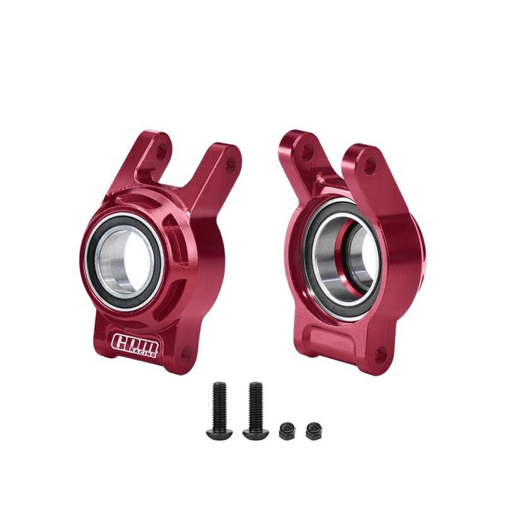 Aluminum 7075-T6 Alloy Rear Hub (Larger Bearings) For 1/8 YIKONG YK7081 TB8 / YK8081 DF8 4WD Short Course Truck Upgrades - Red