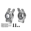 Aluminum 7075-T6 Alloy Rear Hub (Larger Bearings) For 1/8 YIKONG YK7081 TB8 / YK8081 DF8 4WD Short Course Truck Upgrades - Silver
