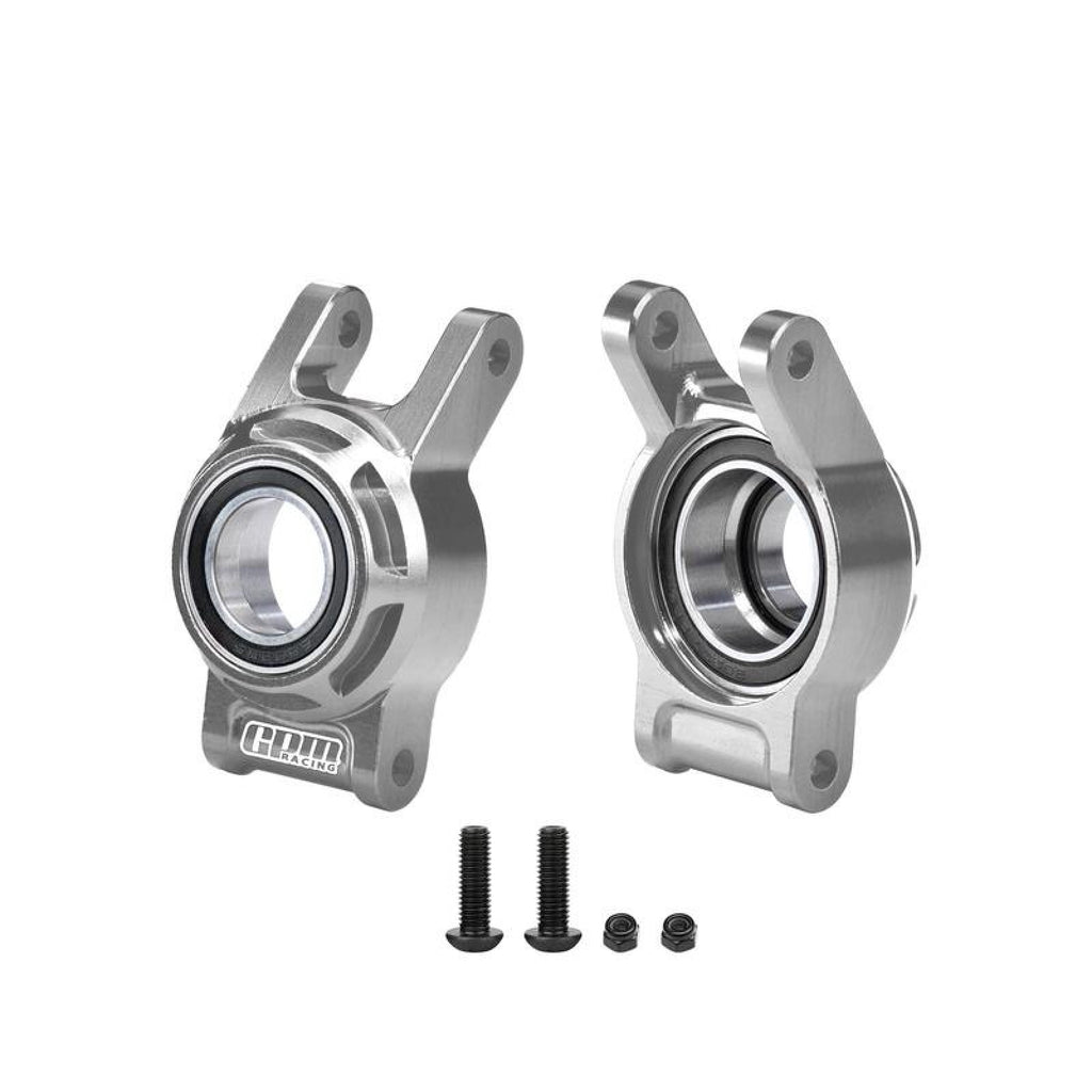 Aluminum 7075-T6 Alloy Rear Hub (Larger Bearings) For 1/8 YIKONG YK7081 TB8 / YK8081 DF8 4WD Short Course Truck Upgrades - Silver