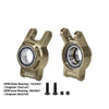 Aluminum 7075-T6 Alloy Rear Hub (Larger Bearings) For 1/8 YIKONG YK7081 TB8 / YK8081 DF8 4WD Short Course Truck Upgrades - Titanium