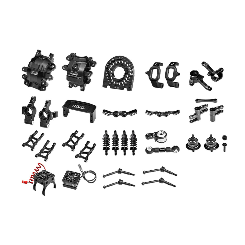 Complete Aluminum Upgrade Combo Competition Set For Traxxas 1/10 Ford GT 4-TEC 2.0 4-TEC 2.0 VXL BL-2S 4-TEC 3.0 Corvette 4-TECC 3.0 Toyota - Black