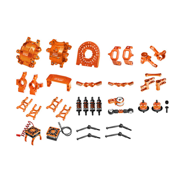 Complete Aluminum Upgrade Combo Competition Set For Traxxas 1/10 Ford GT 4-TEC 2.0 4-TEC 2.0 VXL BL-2S 4-TEC 3.0 Corvette 4-TECC 3.0 Toyota - Orange