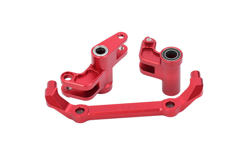 Aluminum 7075 Alloy Front Steering Bellcranks For Traxxas 1/10 4-Tec Drift Ford Mustang RWD Drift Car RTR 105237-4 Upgrades - Red