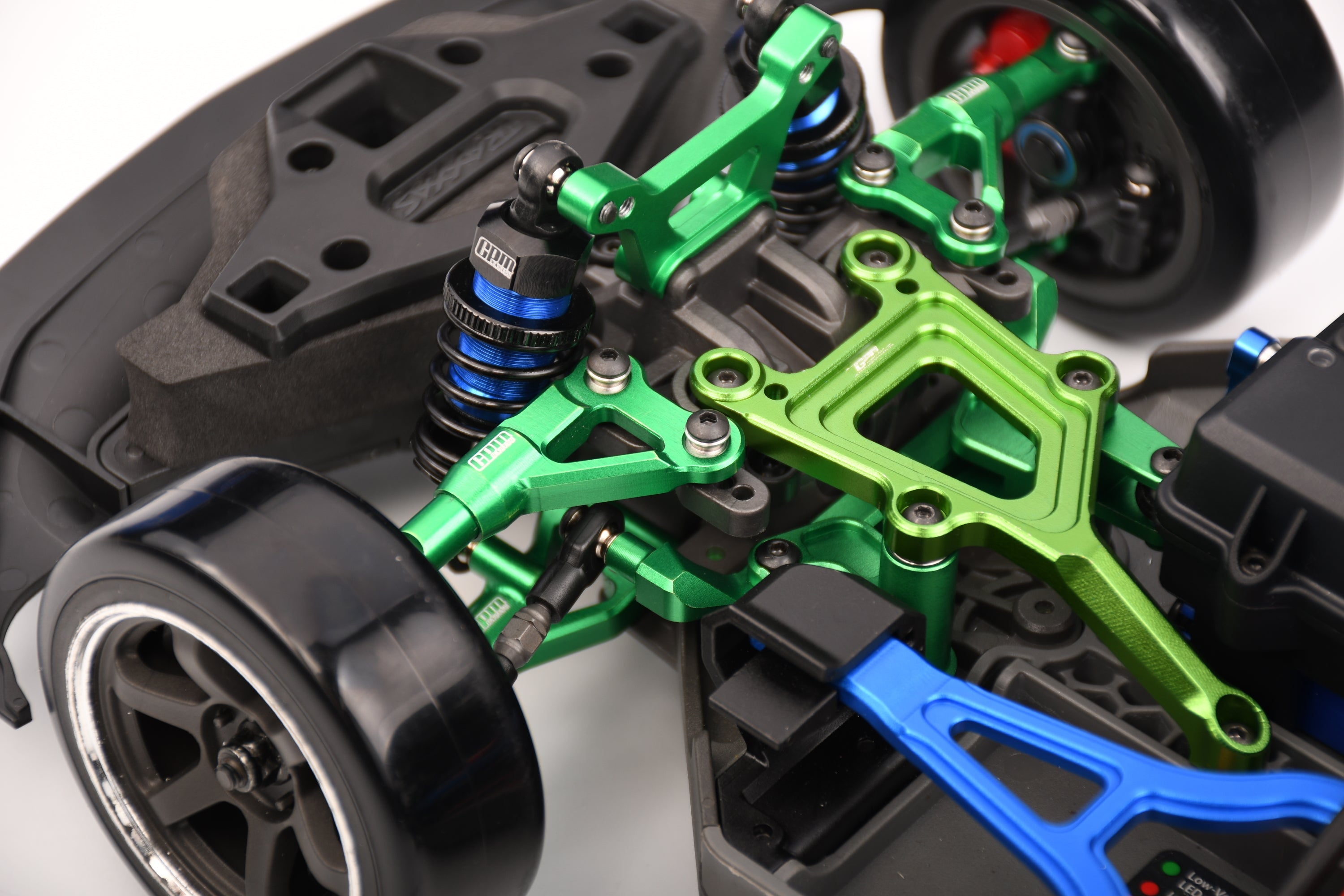 Aluminum 7075 Alloy Front Lower Suspension Arms For Traxxas 1/10 4-Tec Drift Ford Mustang – Orange Upgrade