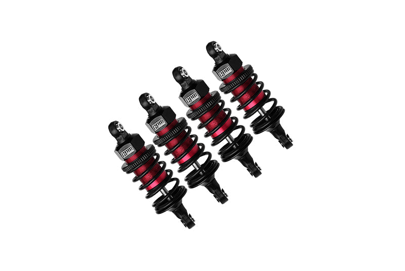 Aluminum 6061 Alloy Front+Rear (60mm) Oil Filled Ultra Shocks For Traxxas 1/10 4-Tec Drift Ford Mustang RWD Drift Car RTR 105237-4 Upgrades - Red