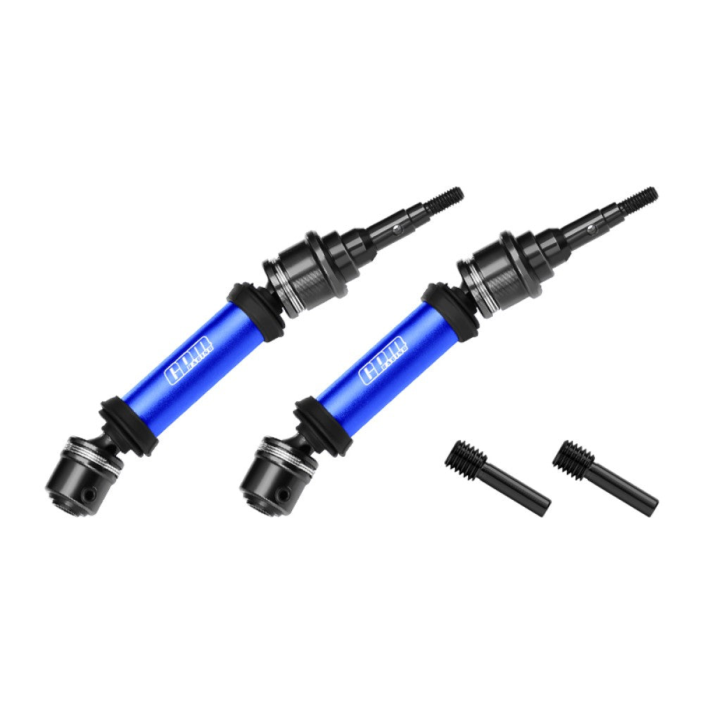 4140 Carbon Steel+ Aluminum 6061-T6 Alloy Rear CVD Drive Shaft For Traxxas 1/10 Ford Fiesta ST Rally VXL Upgrades - Blue