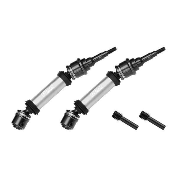 4140 Carbon Steel+ Aluminum 6061-T6 Alloy Rear CVD Drive Shaft For Traxxas 1/10 Ford Fiesta ST Rally VXL Upgrades - Silver