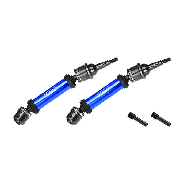 4140 Carbon Steel+ Aluminum 6061-T6 Alloy Front CVD Drive Shaft For Traxxas 1/10 Ford Fiesta ST Rally VXL Upgrades - Blue