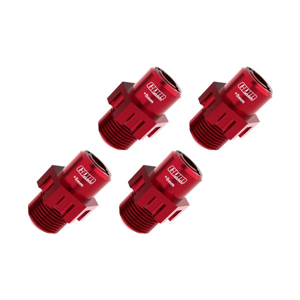 Aluminum 7075 Alloy 17mm Wheel Hubs Widen 5mm For Traxxas 1:8 JATO 4X4 VXL Brushless Buggy Upgrades - Red