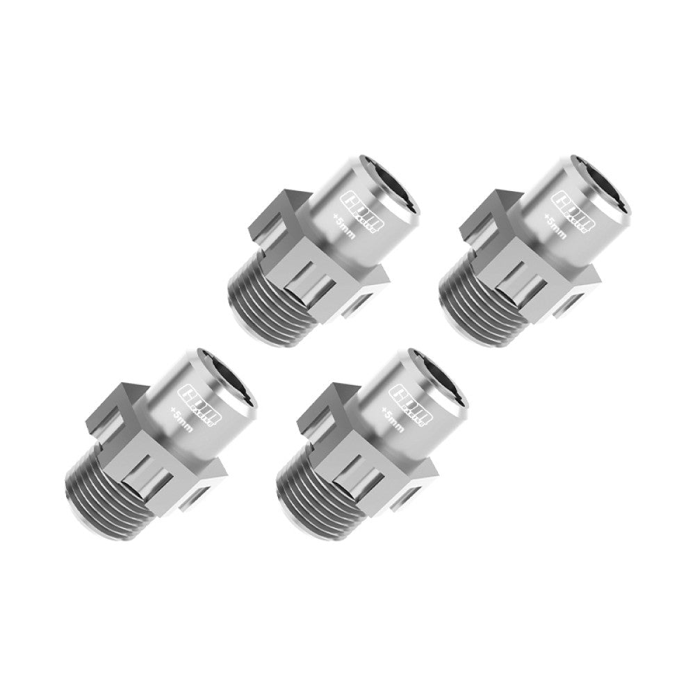 Aluminum 7075 Alloy 17mm Wheel Hubs Widen 5mm For Traxxas 1:8 JATO 4X4 VXL Brushless Buggy Upgrades - Silver