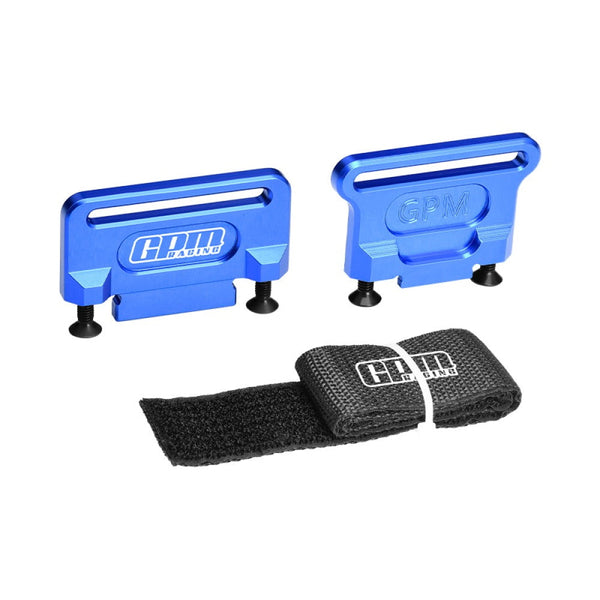 Aluminum 7075 Alloy Retainer Battery Hold-Down For Traxxas 1:8 Jato 4S 2S / Slash 4X4 LCG / Ford Fiesta ST Rally /  Slash 4X4 VXL Ultimate Upgrades - Blue