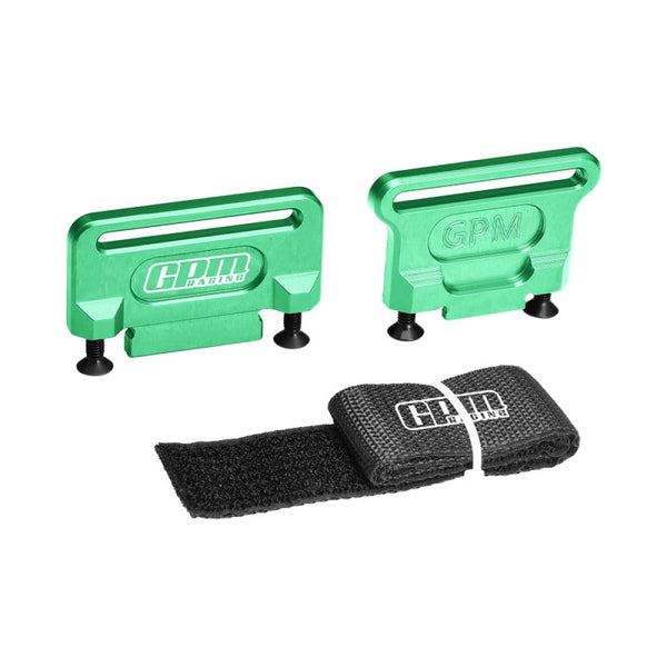 Aluminum 7075 Alloy Retainer Battery Hold-Down For Traxxas 1:8 Jato 4S 2S / Slash 4X4 LCG / Ford Fiesta ST Rally /  Slash 4X4 VXL Ultimate Upgrades - Green