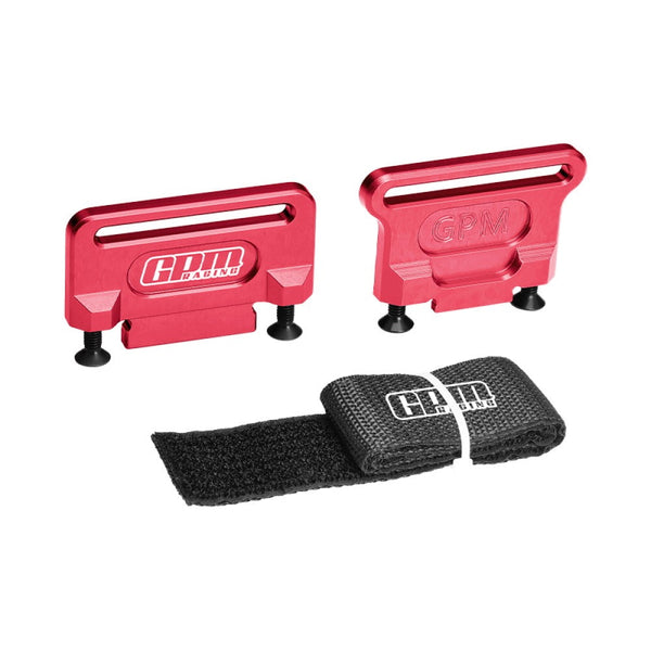 Aluminum 7075 Alloy Retainer Battery Hold-Down For Traxxas 1:8 Jato 4S 2S / Slash 4X4 LCG / Ford Fiesta ST Rally /  Slash 4X4 VXL Ultimate Upgrades - Red