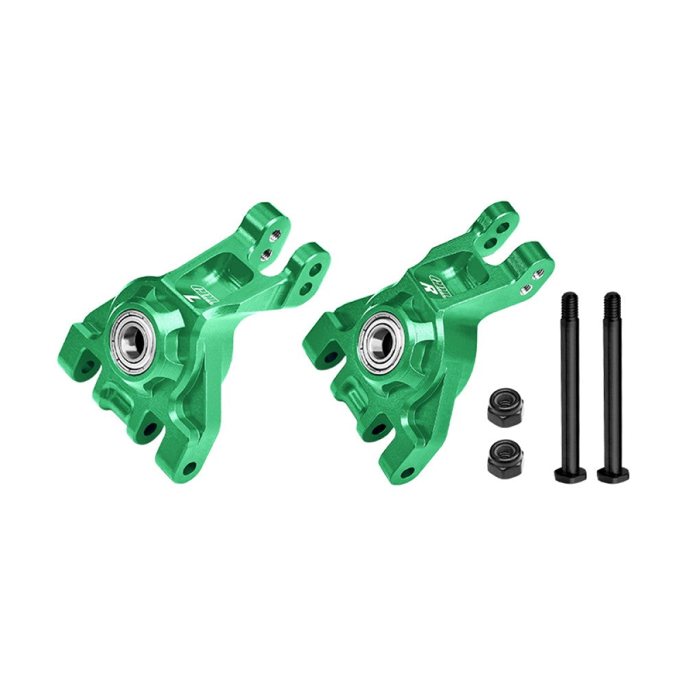 Aluminum 7075 Alloy Rear Stub Axle Carriers With Oversize Bearing For Traxxas 1:8 JATO 4X4 VXL / 1:10 BIGFOOT / FORD F-150 RAPTOR / RUSTLER / SLASH / STAMPEDE / FORD FIESTA ST RALLY - Green