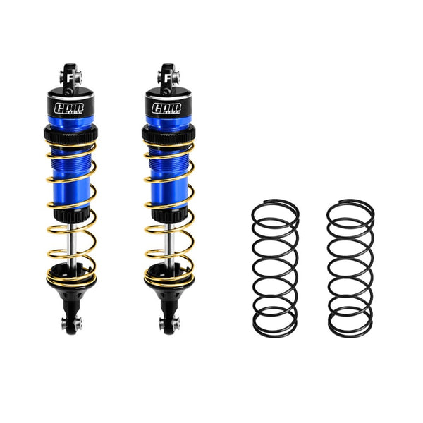 Aluminum 6061-T6 Alloy Front Adjustable Spring Shock 104mm For Traxxas 1:8 JATO 4X4 VXL Brushless-90386-4 / JATO 4X4 Brushless-90154-4 RC Buggy Upgrades - Blue