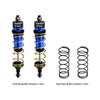 Aluminum 6061-T6 Alloy Rear Adjustable Spring Shock 104mm For Traxxas 1:8 JATO 4X4 VXL Brushless / 1:10 Rustler 4X4 Ultimate / Slash Ultimate / Slash Mudboss Racer Upgrades - Blue
