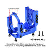 Aluminum 7075-T6 Alloy Oversized Motor Base For Traxxas 1:6 Funco Pro Scale Sand Car 8S / XRT 8S / XRT Ultimate 8S Race Truck Upgrades - Blue