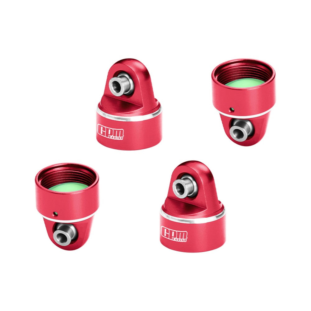 Aluminum 7075 Alloy Damper Top Cap For GPM Optional And Original Shock Absorbers For Traxxas 1/6 Funco Pro Scale 2WD Sand Car 8S-109076-4 Upgrades - Red