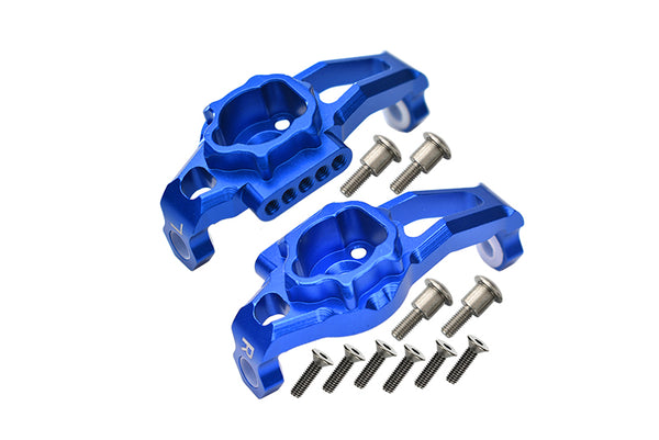 Traxxas TRX-4 Trail Defender Crawler / TRX-6 Mercedes-Benz G63 Aluminum Adjustable Front C Hub - 1Pr Set Blue