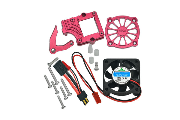 Traxxas TRX-4 Trail Defender Crawler / TRX-6 Mercedes-Benz G63 Aluminum Motor Cooling Fan With Easy Switch - 1 Set Red