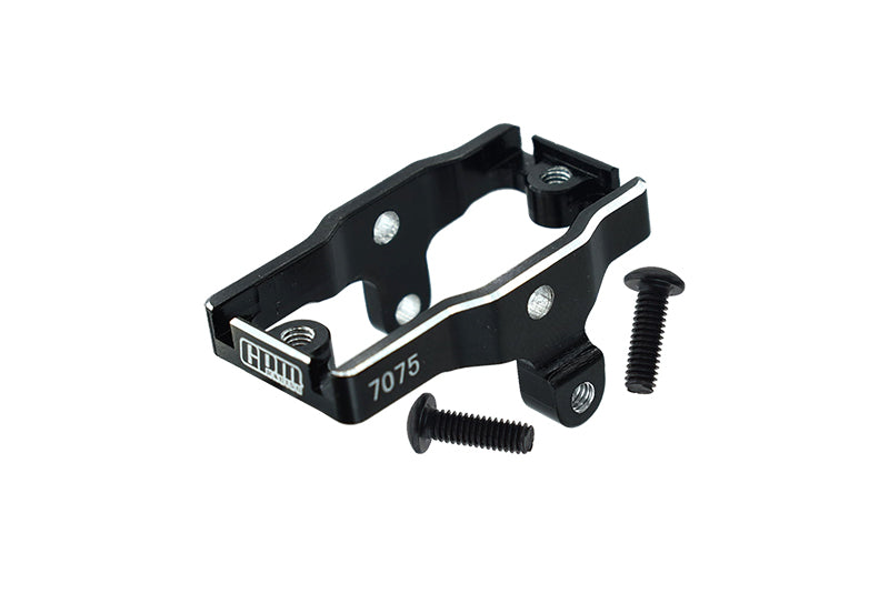 Aluminum 7075-T6 Servo Mount for Traxxas 1:18 TRX4M Ford Bronco Crawler 97074-1 / TRX4M Land Rover Defender 97054-1 / TRX4M K10 High Trail Crawler 97064-1 Upgrades - Black