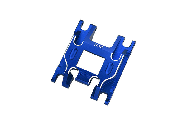 Aluminum 7075-T6 Chassis Skid Plate for Traxxas 1:18 TRX4M Ford Bronco Crawler 97074-1 / TRX4M Land Rover Defender 97054-1 / TRX4M K10 High Trail Crawler 97064-1 Upgrades - Blue