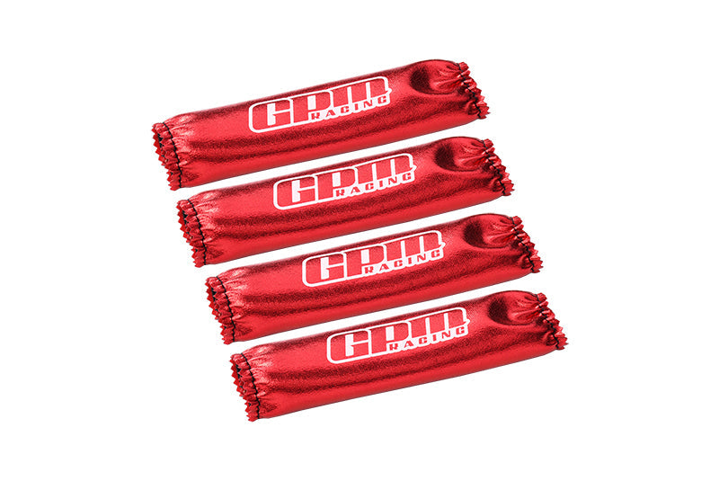 Custom Design Shock Wraps 4Pcs Set For Traxxas 1:8 Maxx Slash 6S / 4WD Sledge / 1:10 4WD Maxx / Maxx with WideMaxx Monster Truck Upgrades - Red