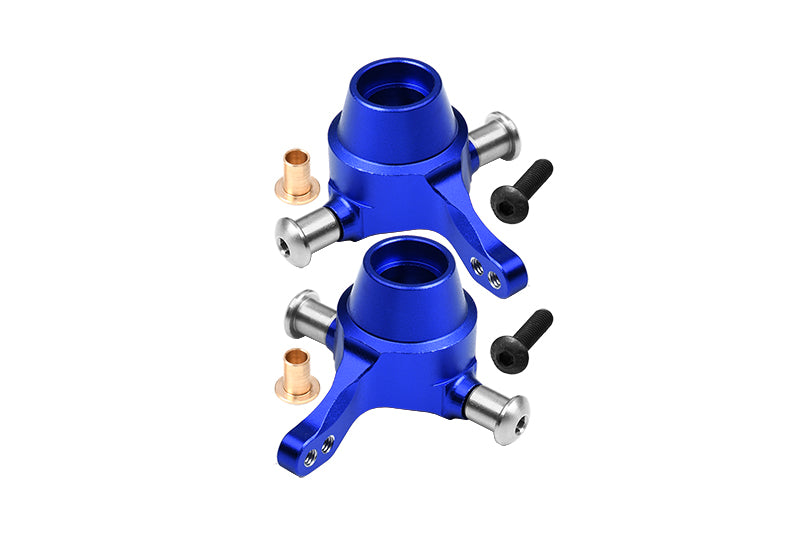 Tamiya TT-01 & TT-01D Aluminum Front Knuckle Arm Set - 1Pr Blue