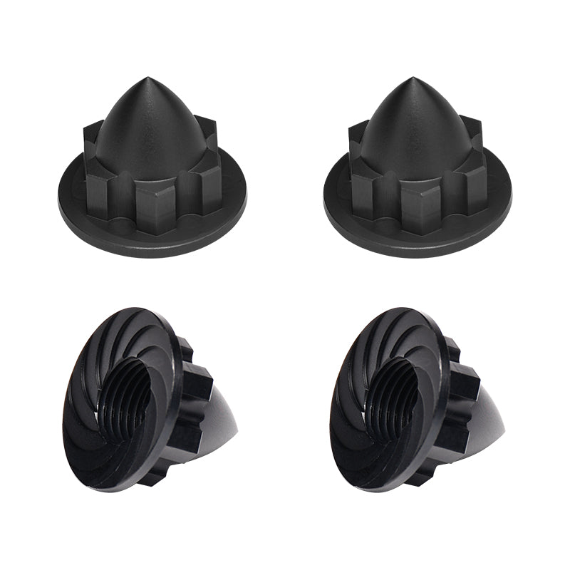 Aluminum 22mm Wheel Cone Locker For Traxxas 1:5 X Maxx 6S / X Maxx 8S / XRT 8S Monster Truck Upgrades - 4Pc Set Black