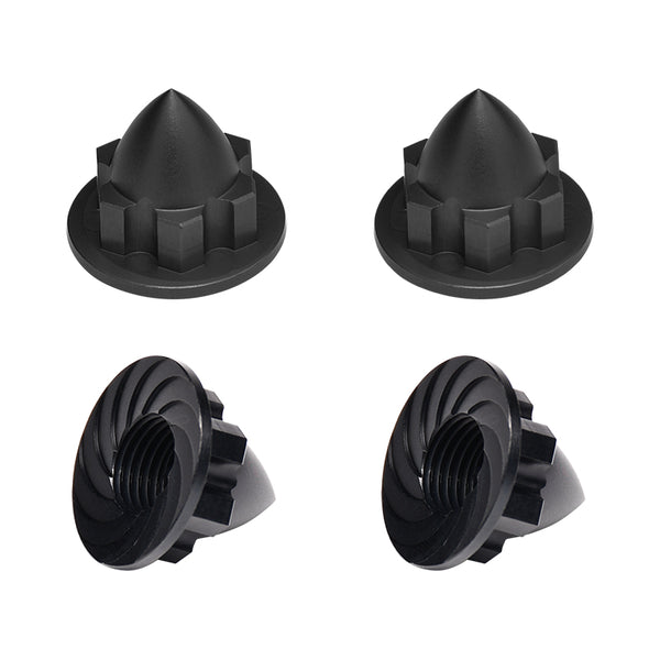 Aluminum 22mm Wheel Cone Locker For Traxxas 1:5 X Maxx 6S / X Maxx 8S / XRT 8S Monster Truck Upgrades - 4Pc Set Black