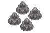 Aluminum 22mm Wheel Cone Locker For Traxxas 1:5 X Maxx 6S / X Maxx 8S / XRT 8S Monster Truck Upgrades - 4Pc Set Gray Silver