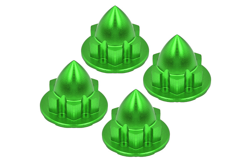 Aluminum 22mm Wheel Cone Locker For Traxxas 1:5 X Maxx 6S / X Maxx 8S / XRT 8S Monster Truck Upgrades - 4Pc Set Green