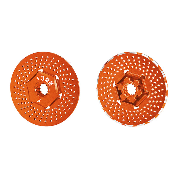 Traxxas X-Maxx 4X4 Aluminum Front Wheel Hex Claw +3mm With Brake Disk - 2Pcs Orange