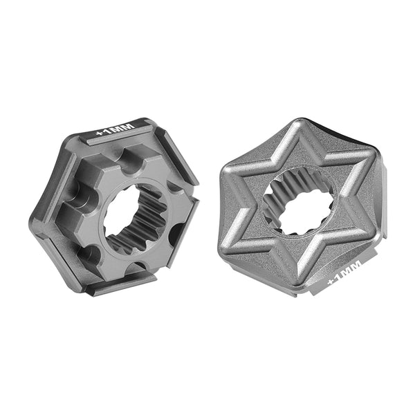 Traxxas X-Maxx 4X4 Aluminum Wheel Hex Claw (+1mm) - 2Pcs Gray Silver