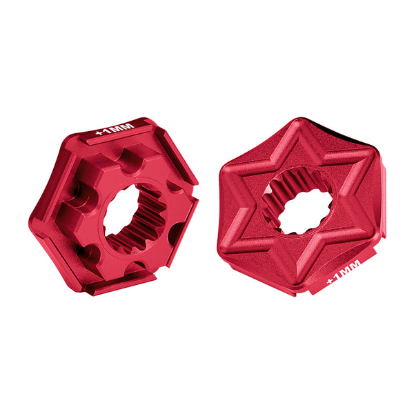 Traxxas X-Maxx 4X4 Aluminum Wheel Hex Claw (+1mm) - 2Pcs Red