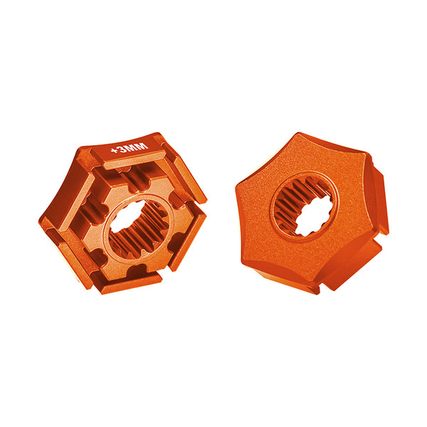 Traxxas X-Maxx 4X4 Aluminum Wheel Hex Claw (+3mm) - 2Pcs Orange