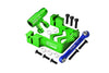 Aluminum Servo Mount + Aluminum Tie Rod + 25T Aluminum Servo Horn For Traxxas X Maxx 4X4 6S / 8S - 16Pc Set Green