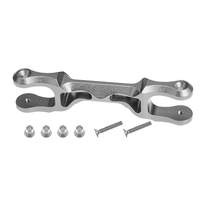 Traxxas X-Maxx 4X4 Aluminum Steering Bellcrank Support - 1Pc Gray Silver