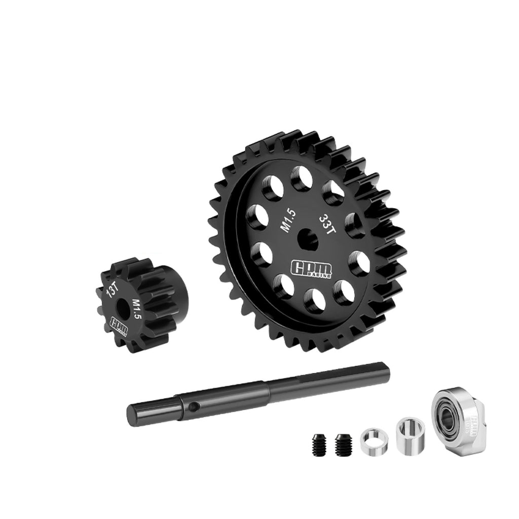 40Cr Carbon Steel M1.5 Spur Gear 33T + Motor Gear 13T For 1:5 Traxxas X Maxx 6S / X Maxx 8S / XRT 8S Monster Truck